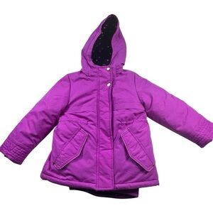 NWT OshKosh B’gosh Girls Purple 4-in-1 Hooded Winter Jacket Size 6/6X